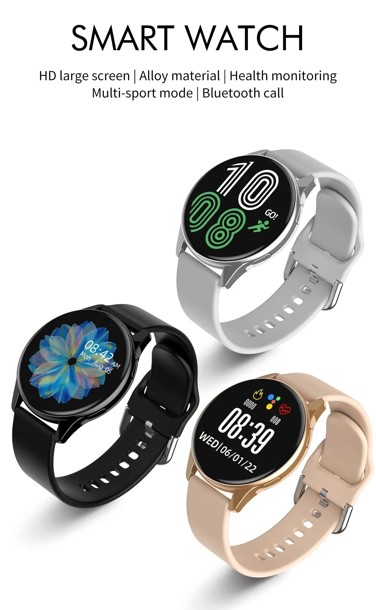 Smartwatch con Llamadas Bluetooth, Relojes para Hombres y Mujeres