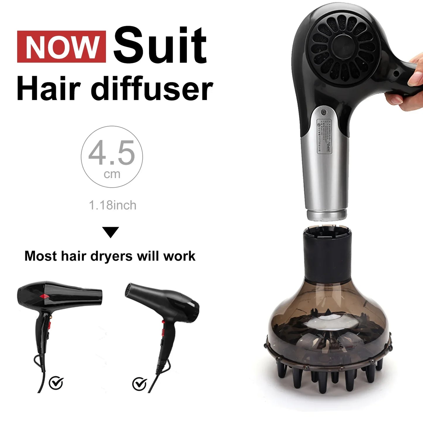 Difusor Universal de Secador de Pelo para Salón, Resistente a Altas Temperaturas, Herramientas de Secado Disperso para Peluquería Doméstica y Profesional