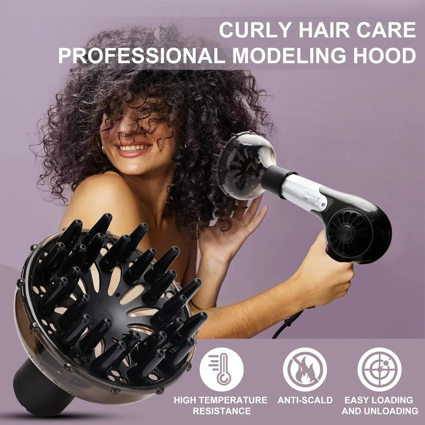 Difusor Universal de Secador de Pelo para Salón, Resistente a Altas Temperaturas, Herramientas de Secado Disperso para Peluquería Doméstica y Profesional