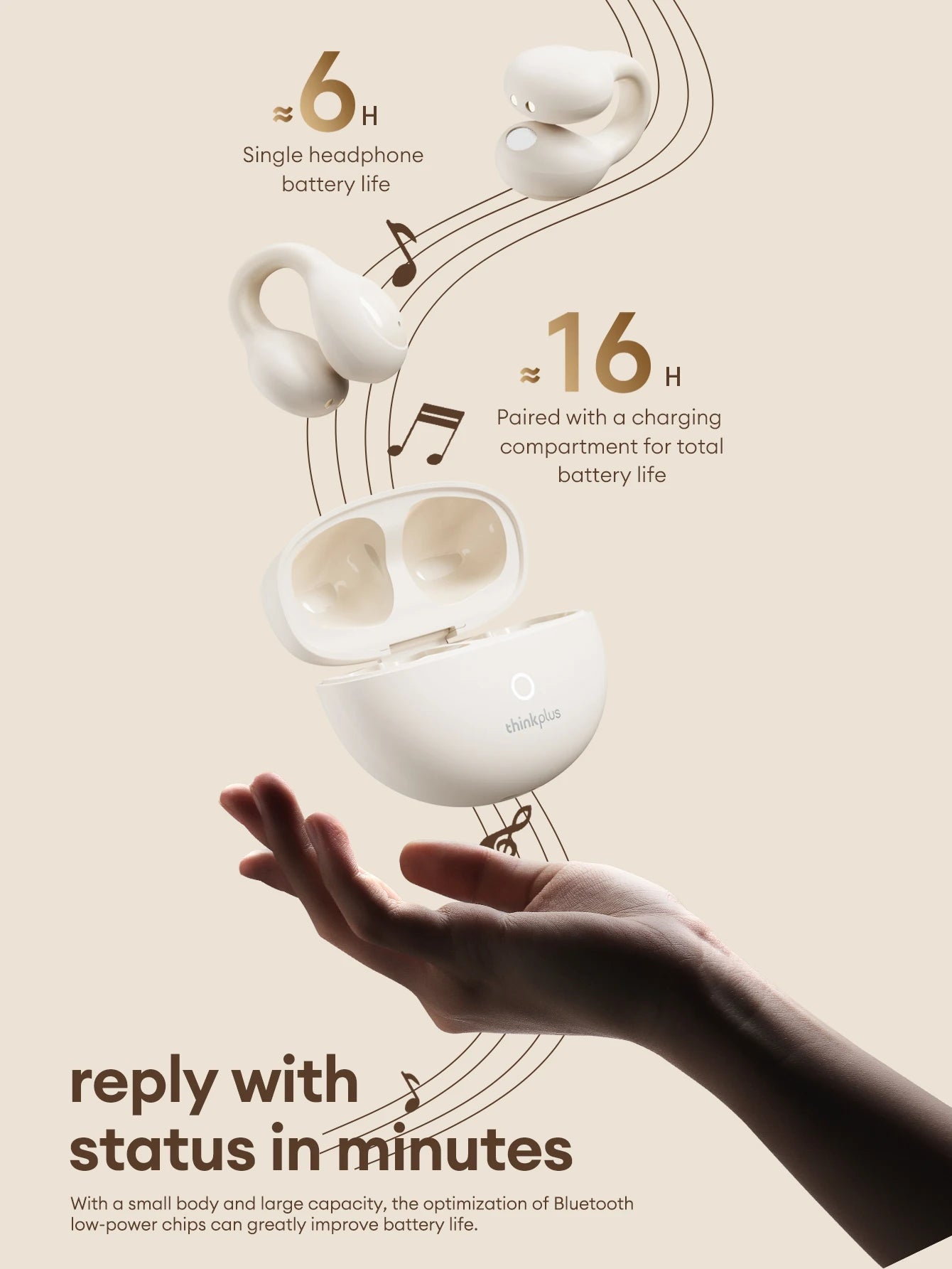 Auriculares Inalámbricos Lenovo LP25 OWS