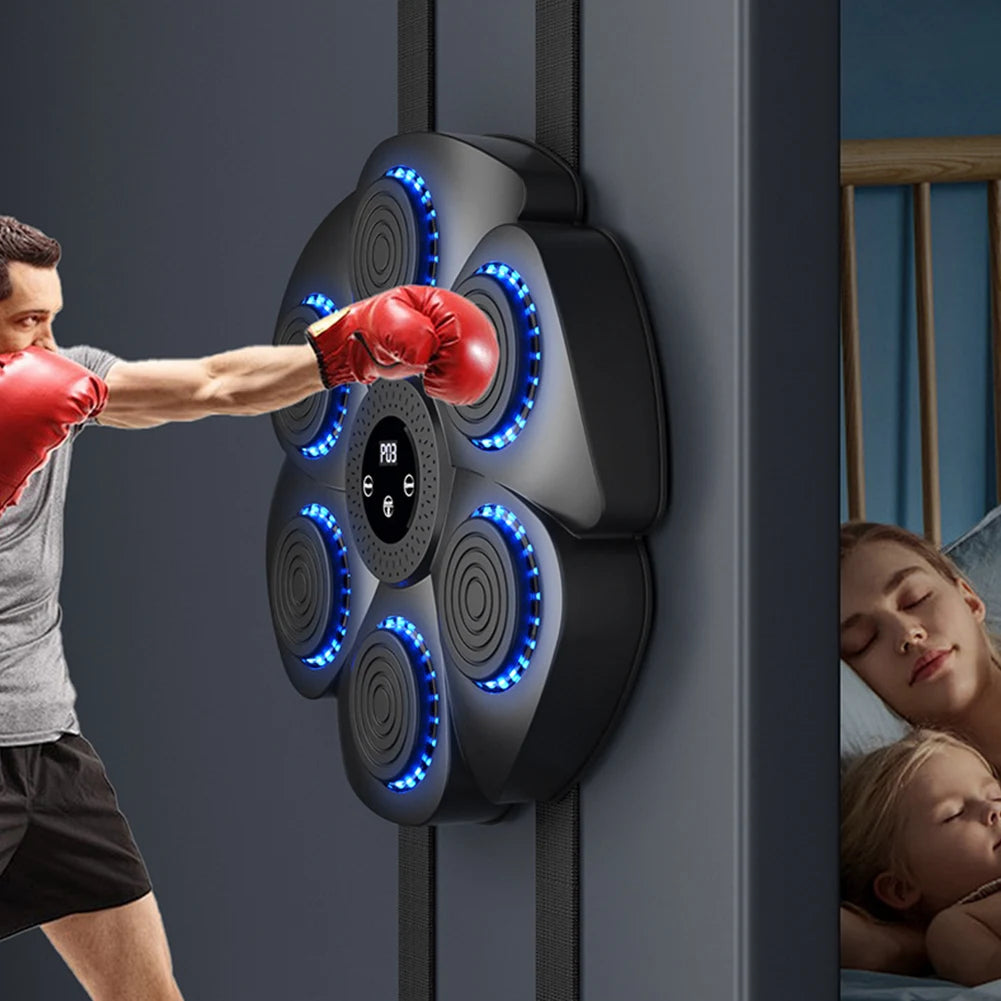 Máquina de boxeo con música inteligente, entrenamiento de boxeo, objetivo de pared, para adultos y niños, deportes, fitness, entrenador de boxeo, equipo de boxeo para el hogar.