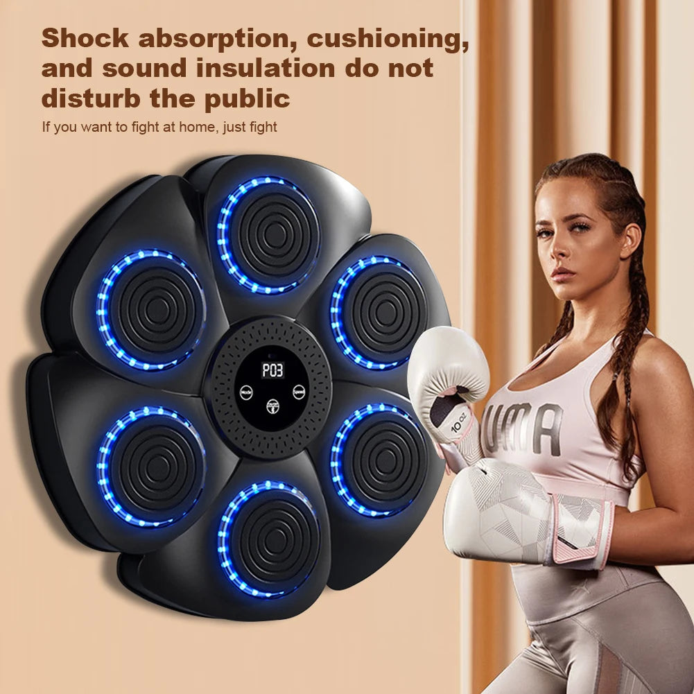 Máquina de boxeo con música inteligente, entrenamiento de boxeo, objetivo de pared, para adultos y niños, deportes, fitness, entrenador de boxeo, equipo de boxeo para el hogar.