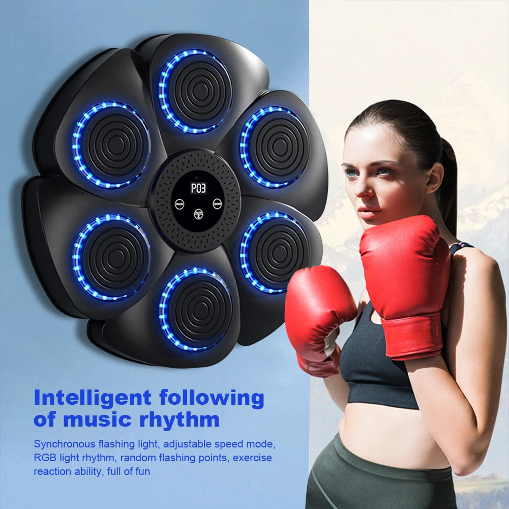 Máquina de boxeo con música inteligente, entrenamiento de boxeo, objetivo de pared, para adultos y niños, deportes, fitness, entrenador de boxeo, equipo de boxeo para el hogar.