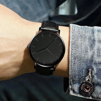 Set de 5 Piezas: Relojes Deportivos de Moda para Hombre, Reloj de Pulsera de Cuarzo para Negocios, Pulsera de Cuero de Lujo, Reloj Casual para Hombre
