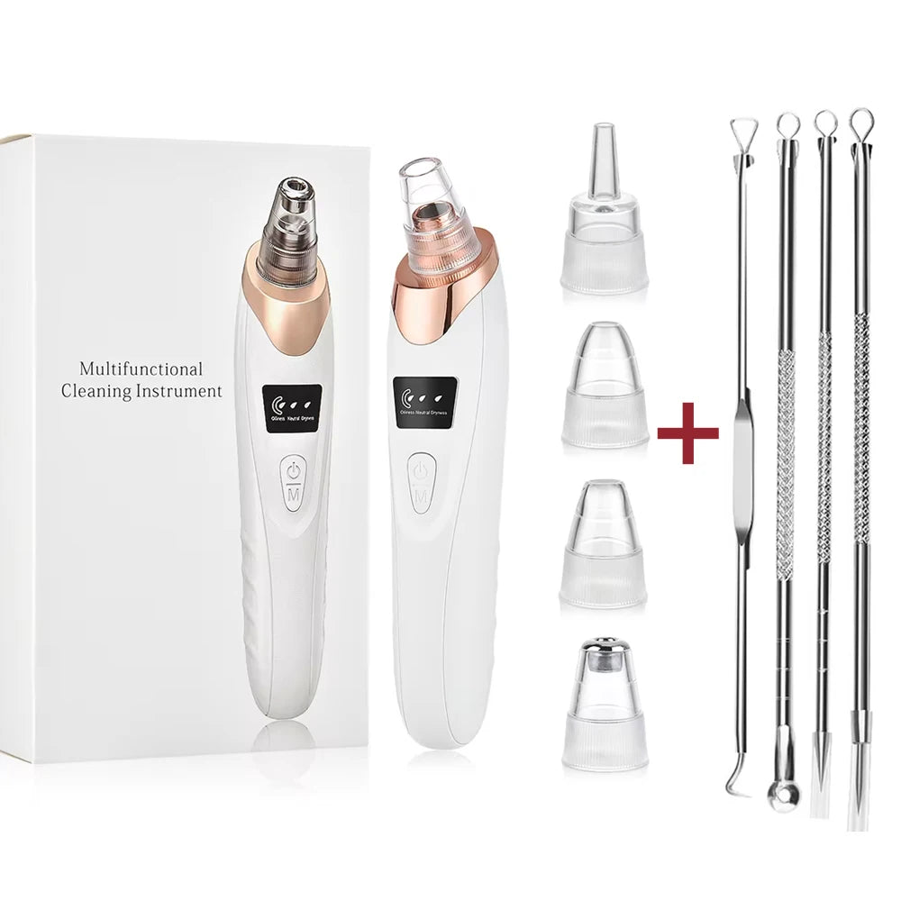 Removedor de Puntos Negros Limpiador Profundo Facial para Nariz y Zona T, Extractor de Acné y Espinillas por Succión al Vacío, Herramienta de Belleza Facial con Diamante para una Piel Limpia