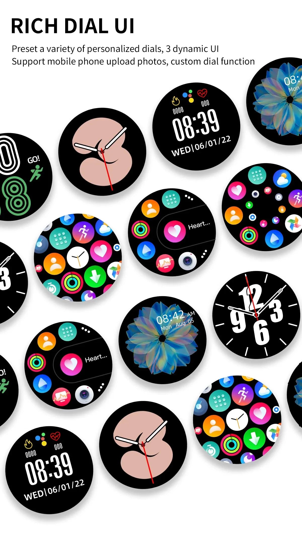 Smartwatch con Llamadas Bluetooth, Relojes para Hombres y Mujeres