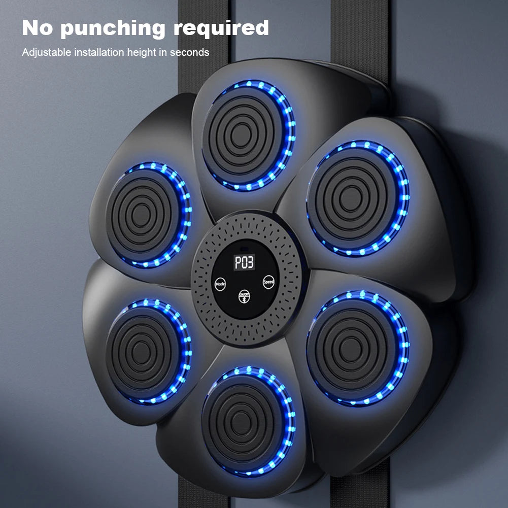 Máquina de boxeo con música inteligente, entrenamiento de boxeo, objetivo de pared, para adultos y niños, deportes, fitness, entrenador de boxeo, equipo de boxeo para el hogar.